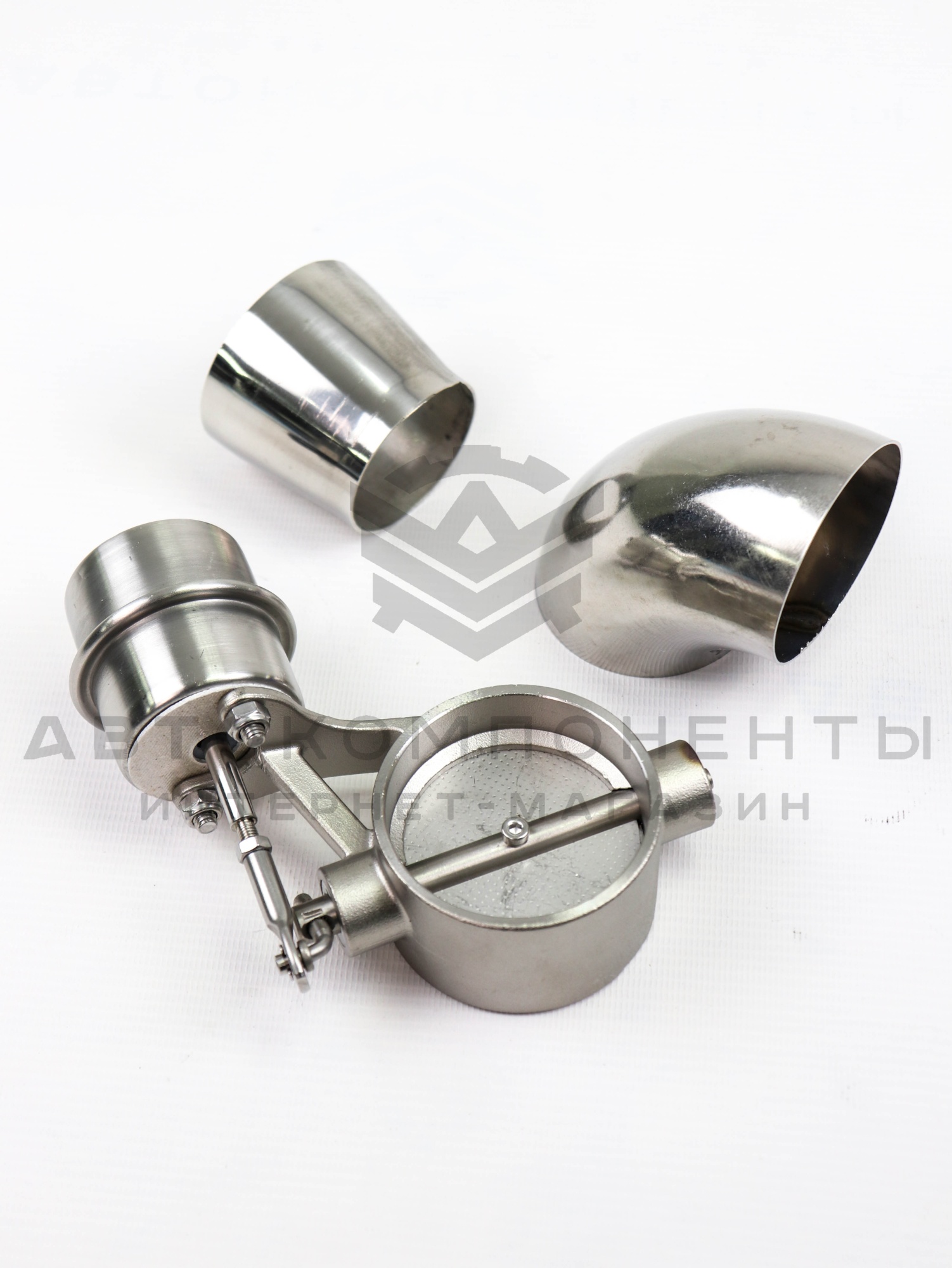 Комплект управляемого выхлопа (вакуумная заслонка 63мм) с пультом ДУ