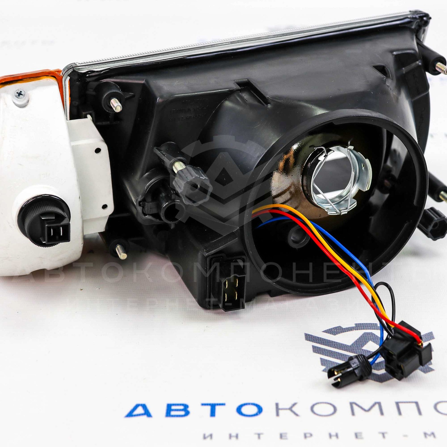 Фары с гладкими стеклами (черная маска) ВАЗ 2108, 2109, 21099