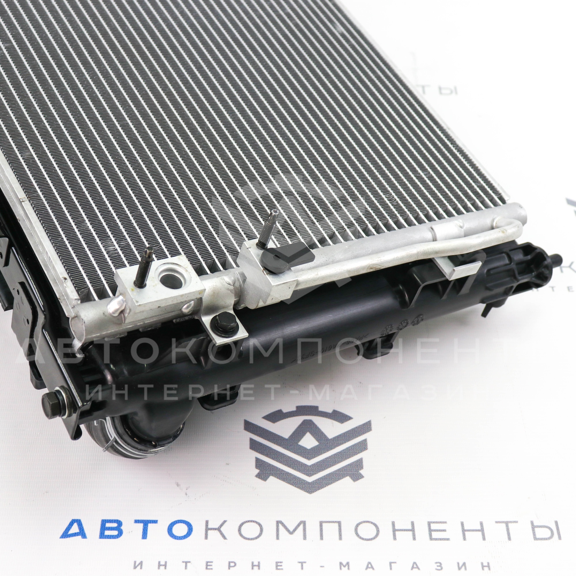 Радиатор охлаждения двигателя и кондиционера н/о (в сборе) Лада Калина 2, Гранта