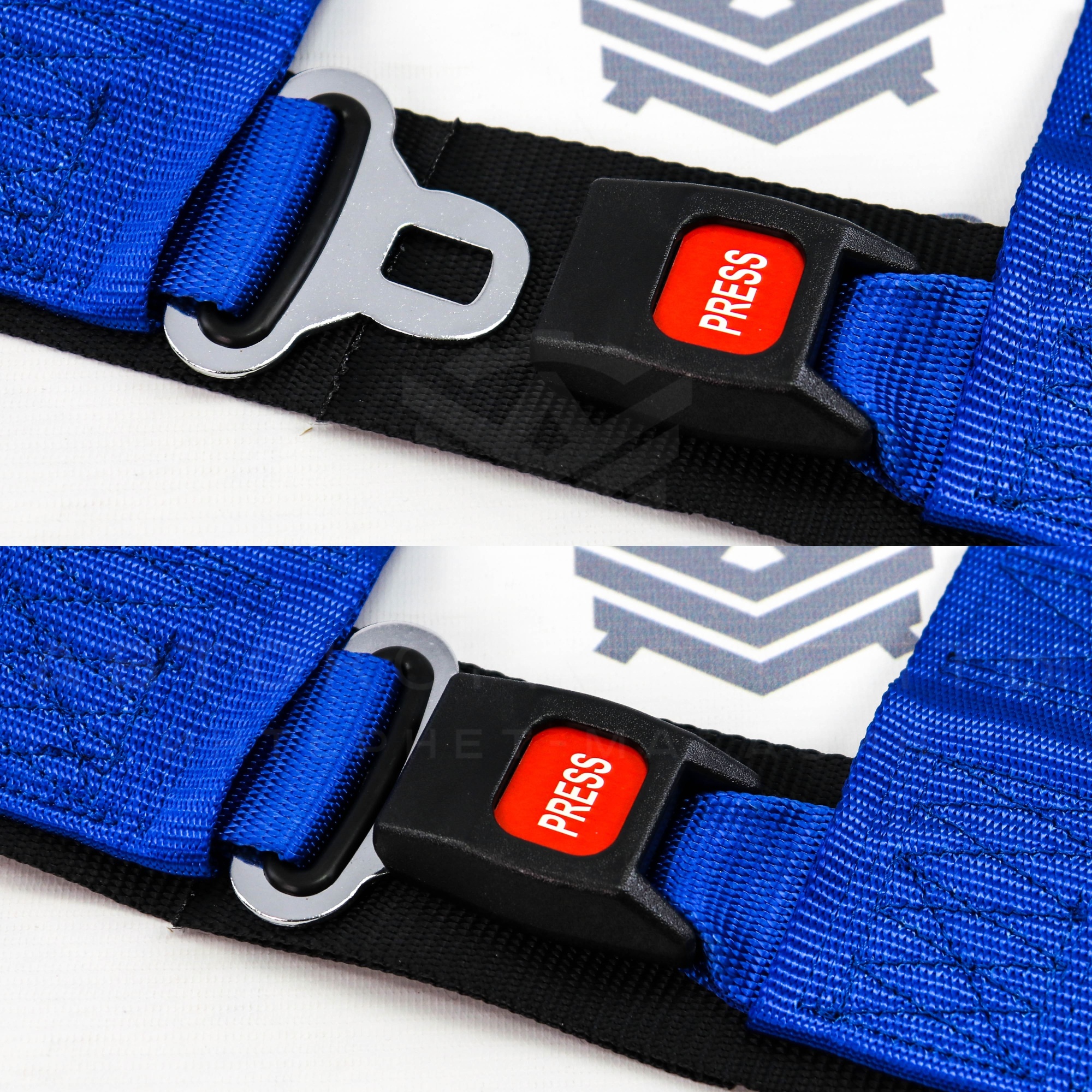 Ремни безопасности STREET OMP style 4-х точечные (синие)