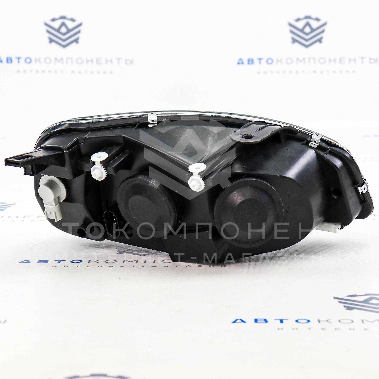 Фары Лада Калина в стиле BMW с ДХО 2 BI-LED линзы (черные)