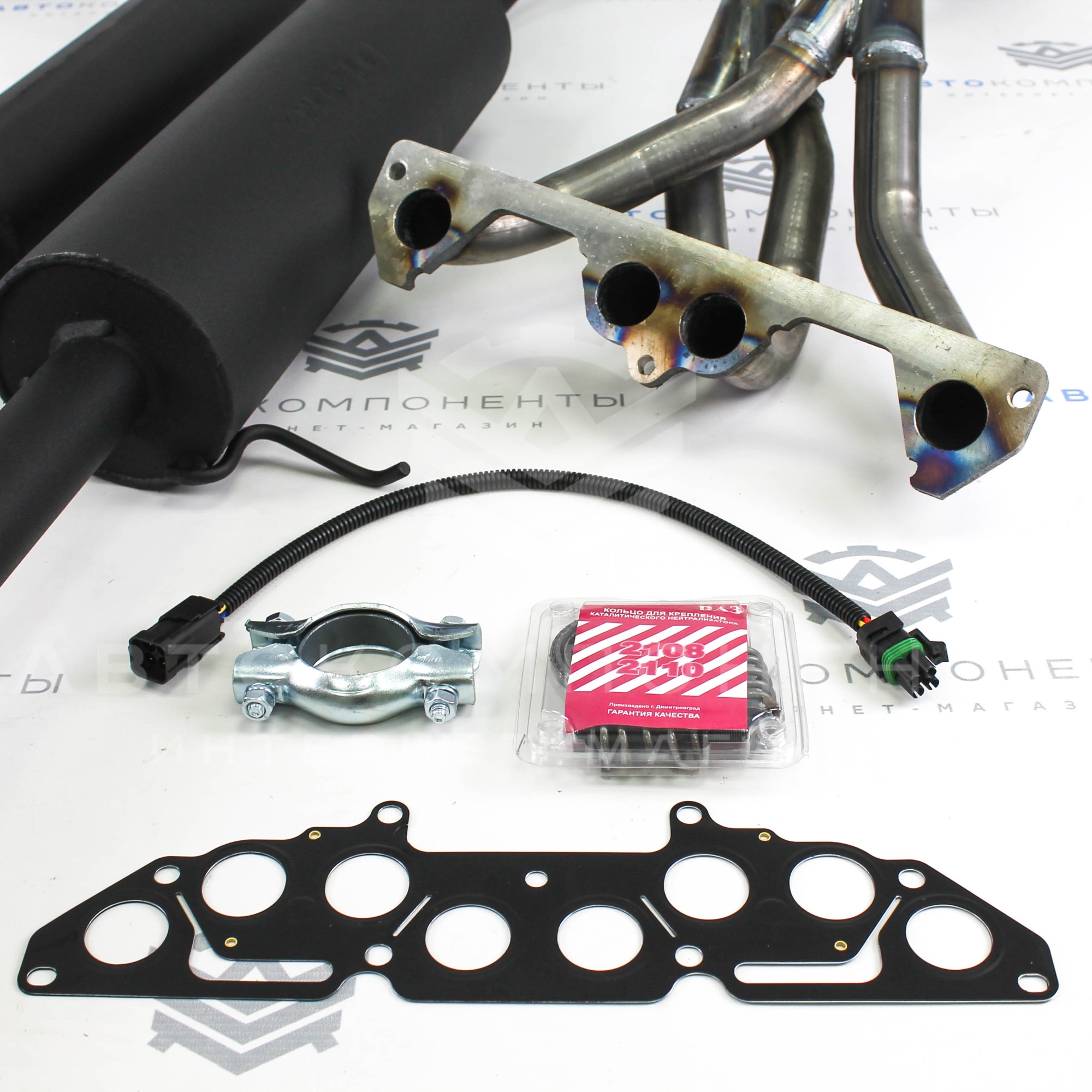 Выпускной комплект "DK PRO" 8V с глушителем ВАЗ 21099