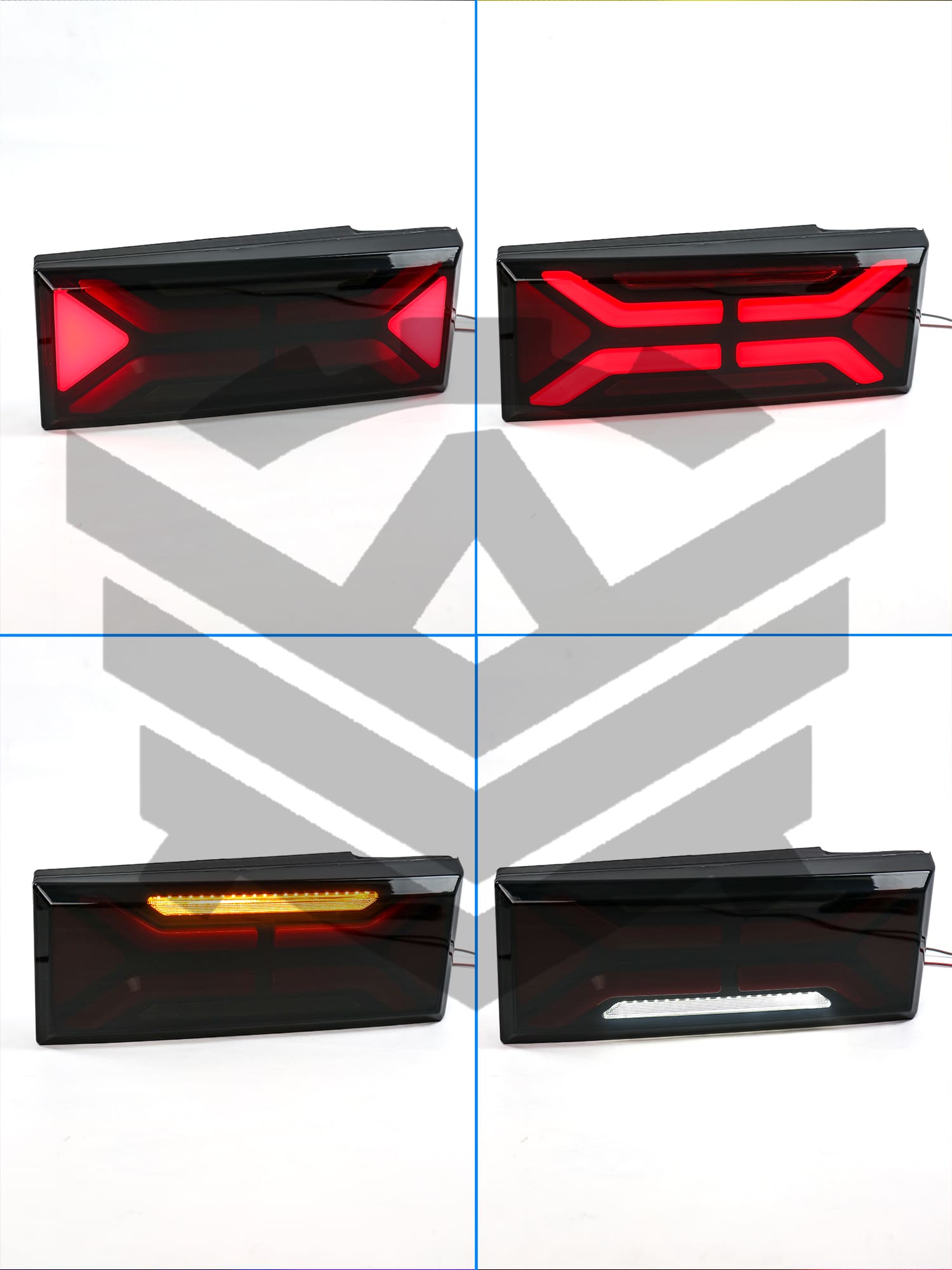 Светодиодные фонари "X-Black" (иксы) ВАЗ 2108-2114 (тонированные) Светодиодные фонари "X-Black" (иксы) ВАЗ 2108-2114 (тонированные)