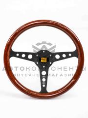 Руль спортивный (без вылета) "MOMO" Heritage Indy Black Wood (темное дерево) Руль спортивный (без вылета) "MOMO" Heritage Indy Black Wood (темное дерево)
