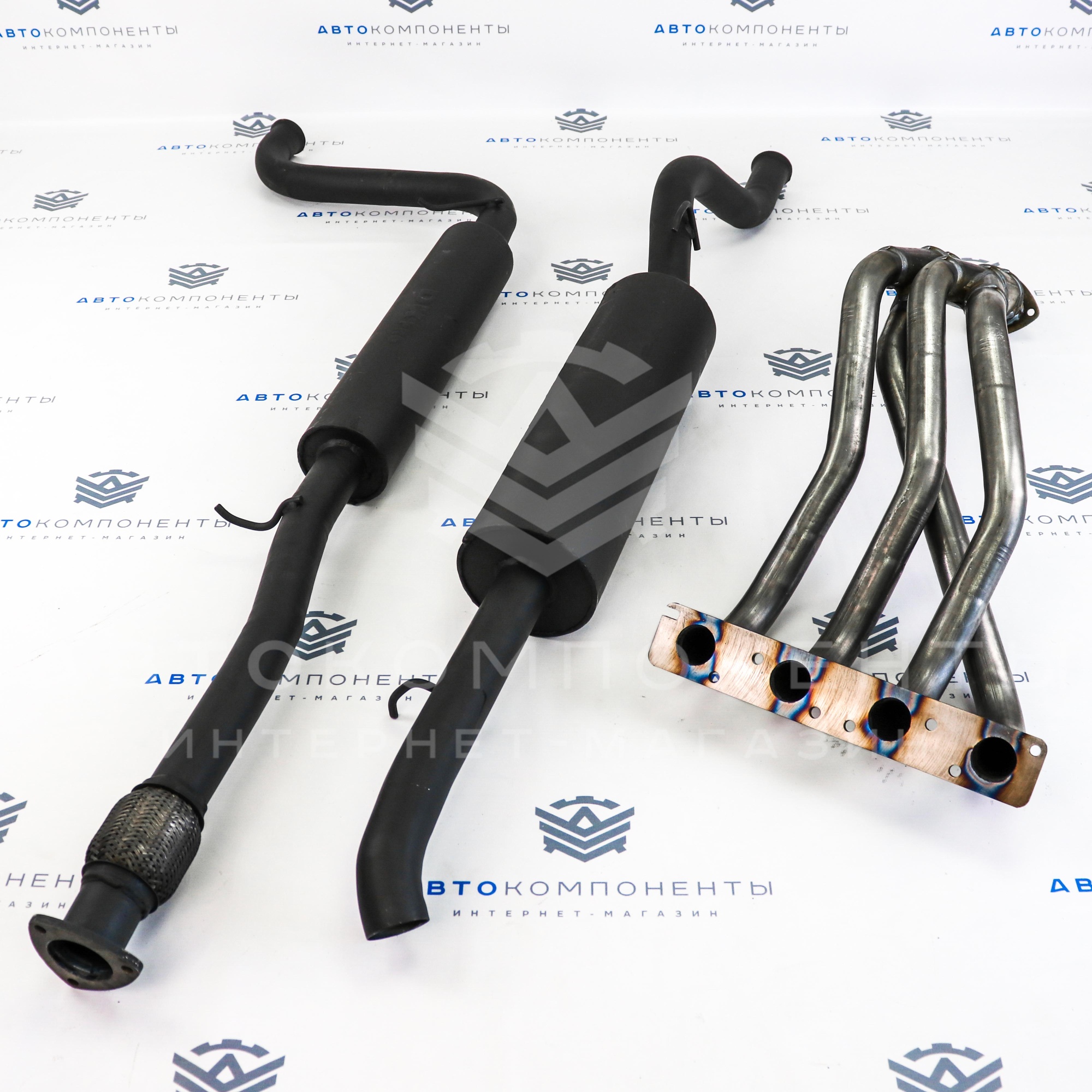 Выпускной комплект "DK PRO" 16V на треугольном фланце с глушителем (спорт) Лада Приора (седан, универсал) Выпускной комплект "DK PRO" 16V на треугольном фланце с глушителем (спорт) Лада Приора (седан, универсал)